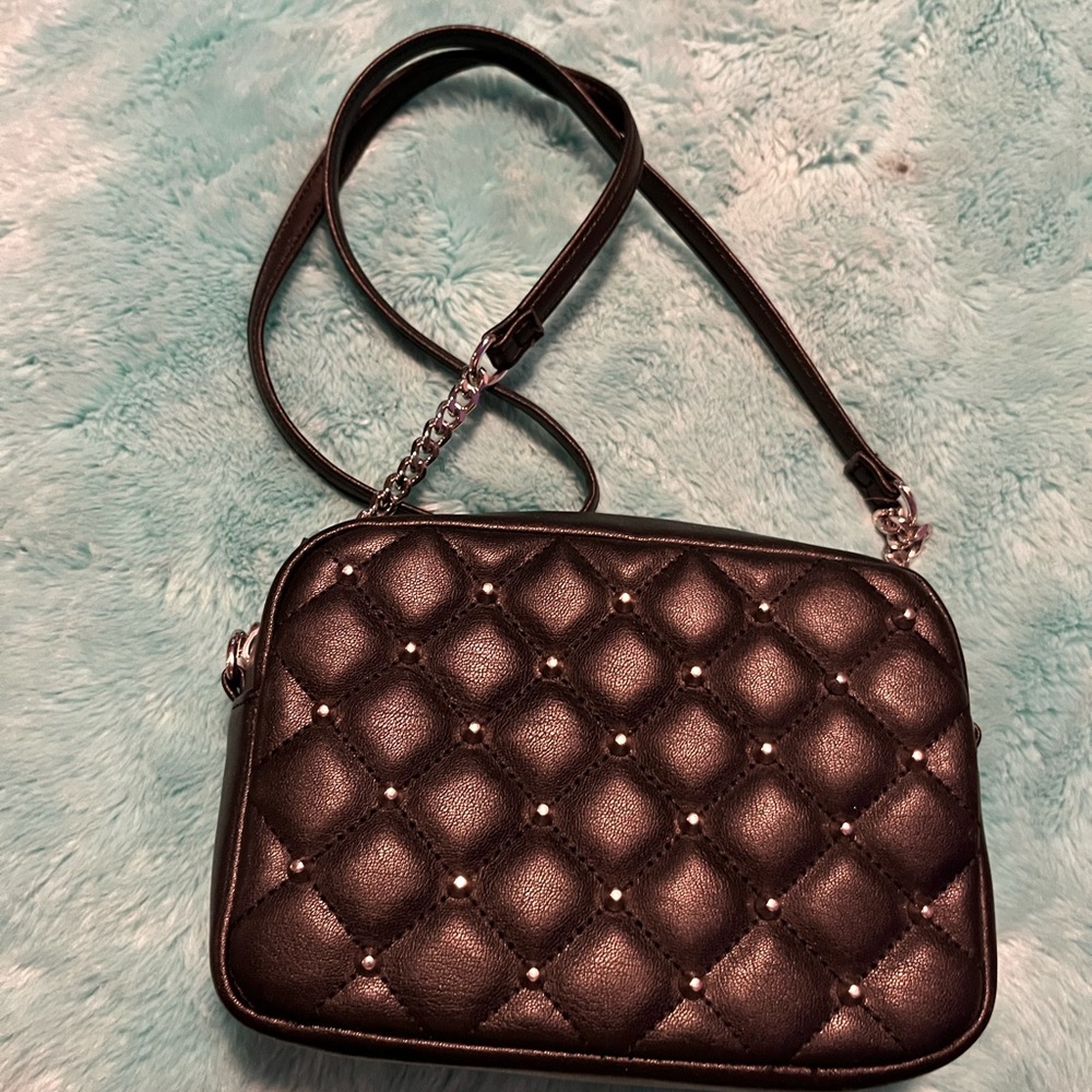 Rebecca Minkoff Black Quilted Crossbody with Stud Detailing
